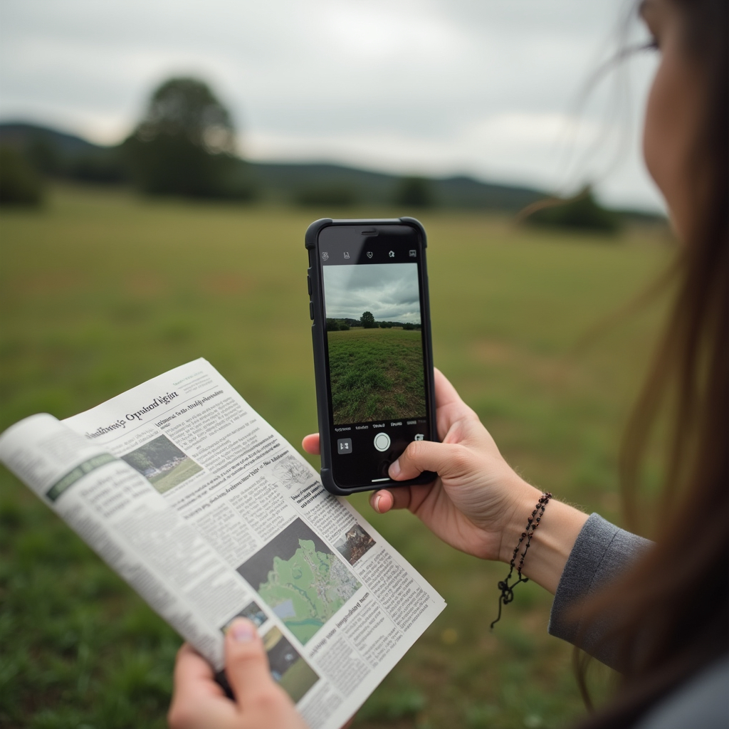 Plot with a newspaper for proof